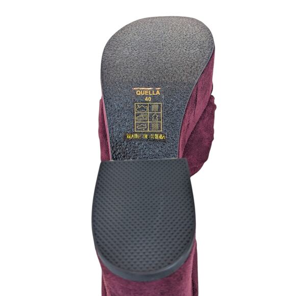 Chelsea Crew Get a Lift Burgundy Platform Heel Faux Suede Women’s size 40 - Picture 9 of 13